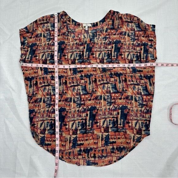 Joie size Small Pink and Blue Silk Oversized Blouse - Picture 10 of 12